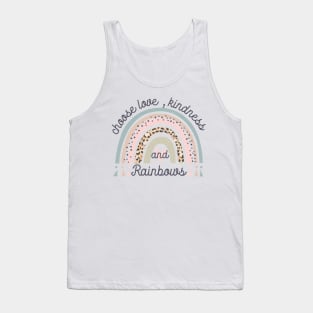 Boho Choose Love, Kindness and Rainbows Tank Top